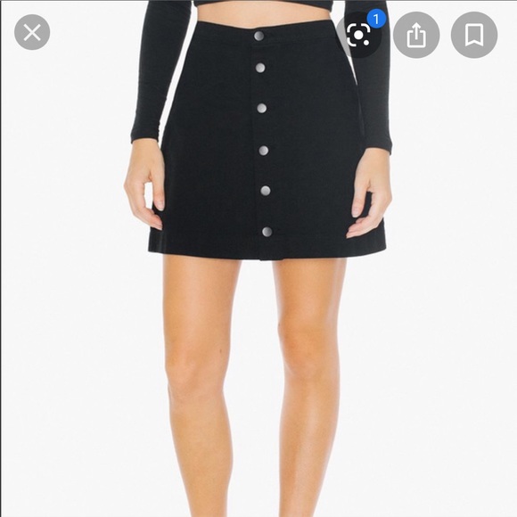 American Apparel Black denim A-line Skirt 🖤 - Picture 1 of 4